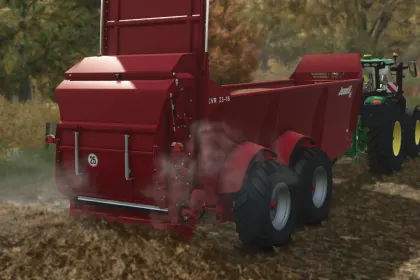 Efficient Manure Spreader Jeantil EVR 23-16 EPAN6 for Quick Field Fertilization in FS25