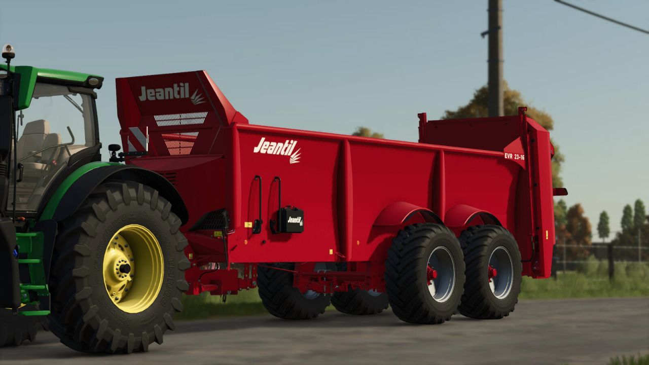 Ефективний Розкидач Гною Jeantil EVR 23-16 EPAN6 для Швидкого Удобрення Полів у FS25