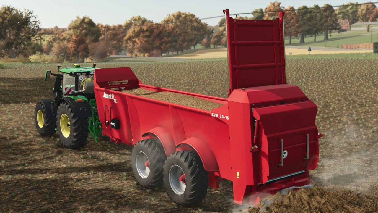 Ефективний Розкидач Гною Jeantil EVR 23-16 EPAN6 для Швидкого Удобрення Полів у FS25