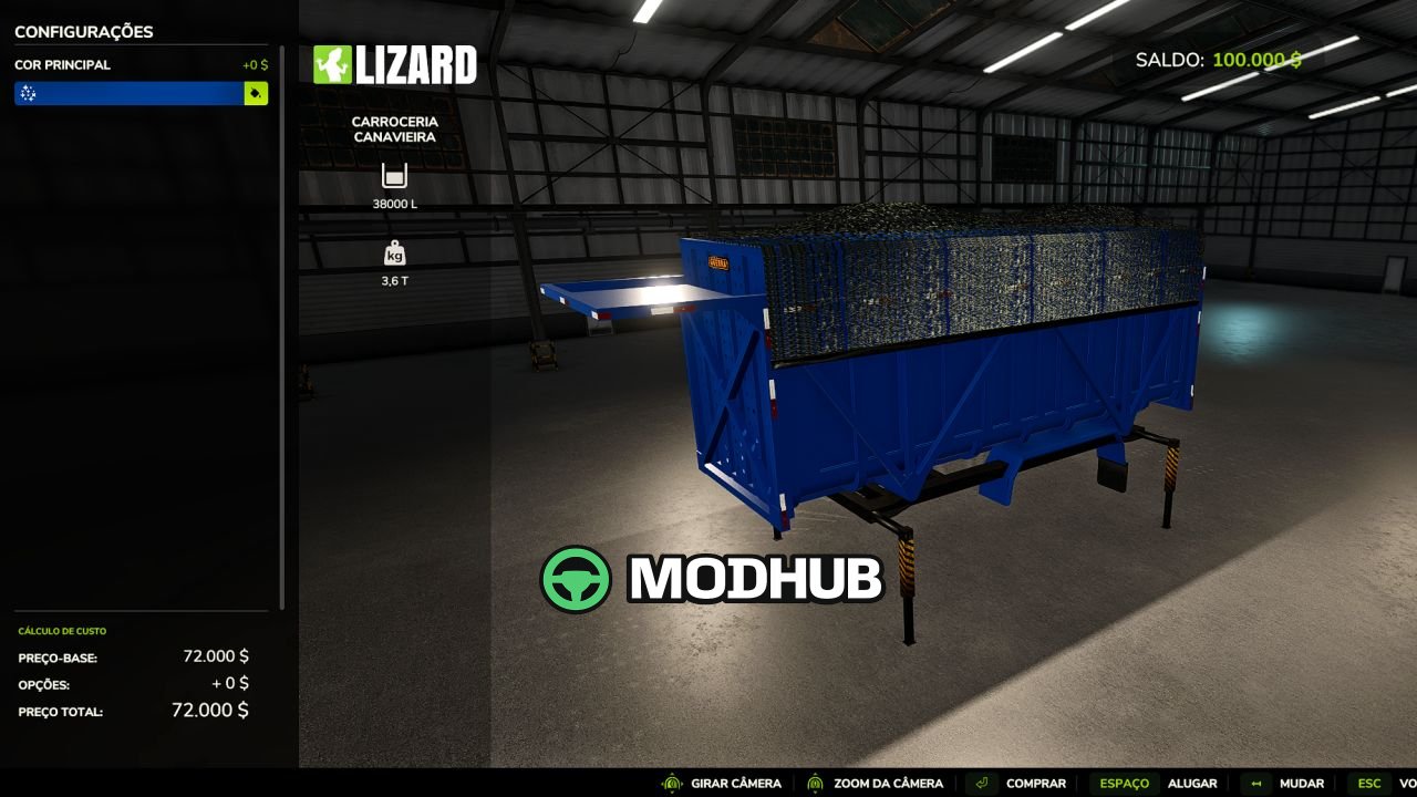 Причіп Sugarcane Trailer v1.0 для FS25