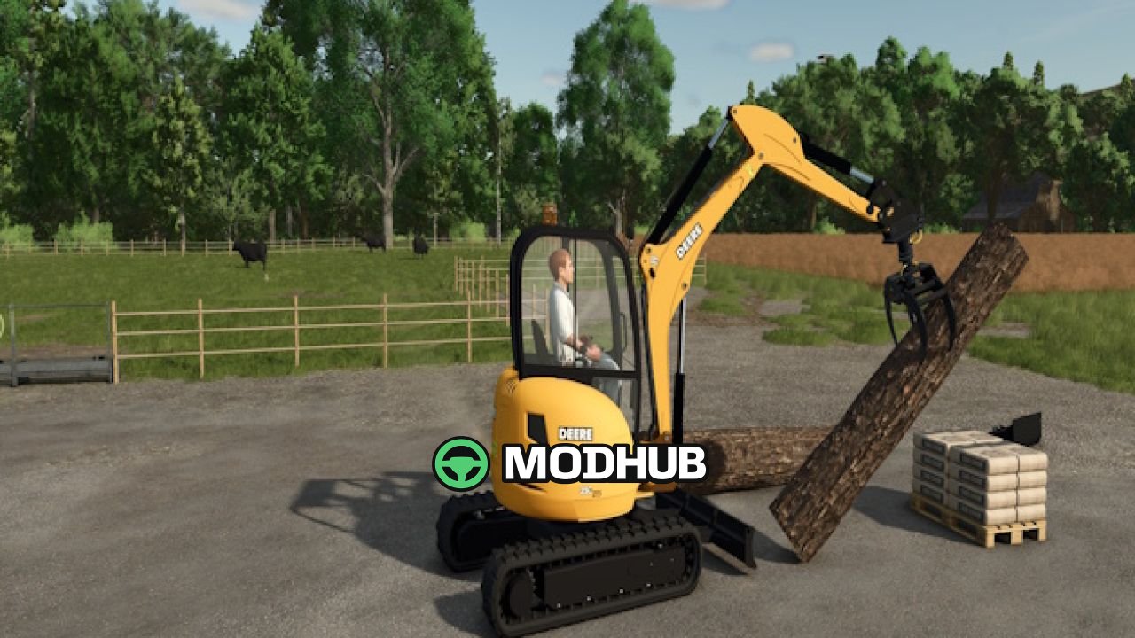 Мініекскаватор John Deere 35C ZTS для FS25