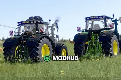 Трактор John Deere 6R Pack SLM V1.0.0.7 для FS25 — 2