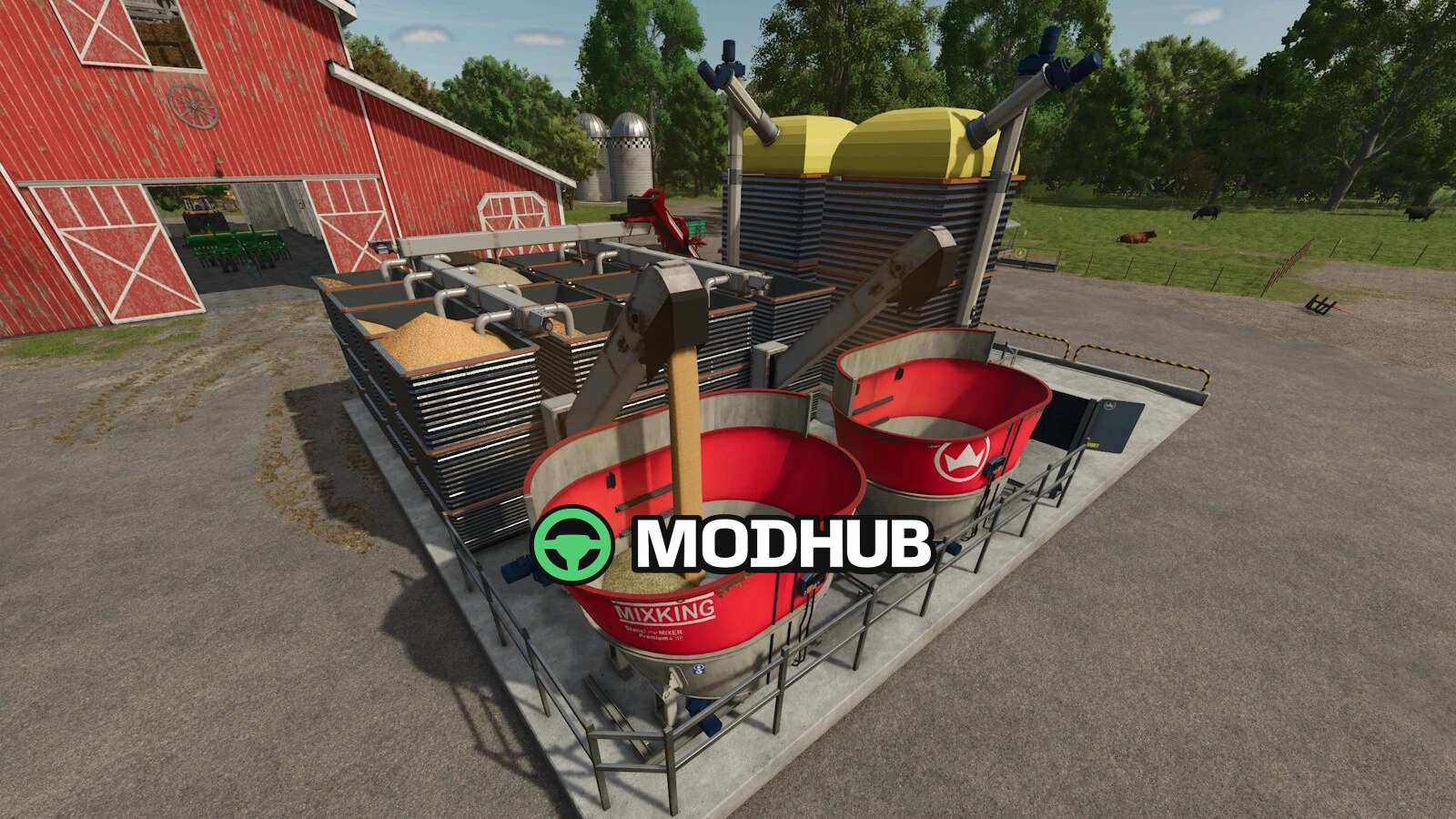 Мод на Виробничі об’єкти Large Feedmixer v1.0.0.0 для Фермер Симулятор 25