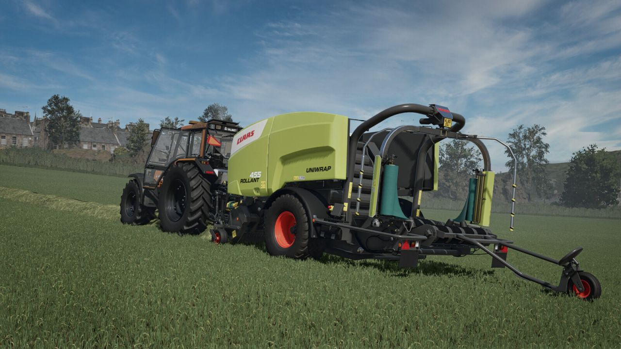 Ефективний Прес-підбирач CLAAS ROLLANT 455 UNIWRAP 125 см для Швидкого Тюкування у FS25