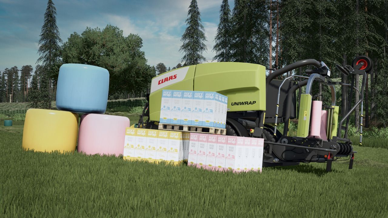 Efektywny Prasa Zbierająca CLAAS ROLLANT 455 UNIWRAP 125 cm do Szybkiego Zbioru w FS25