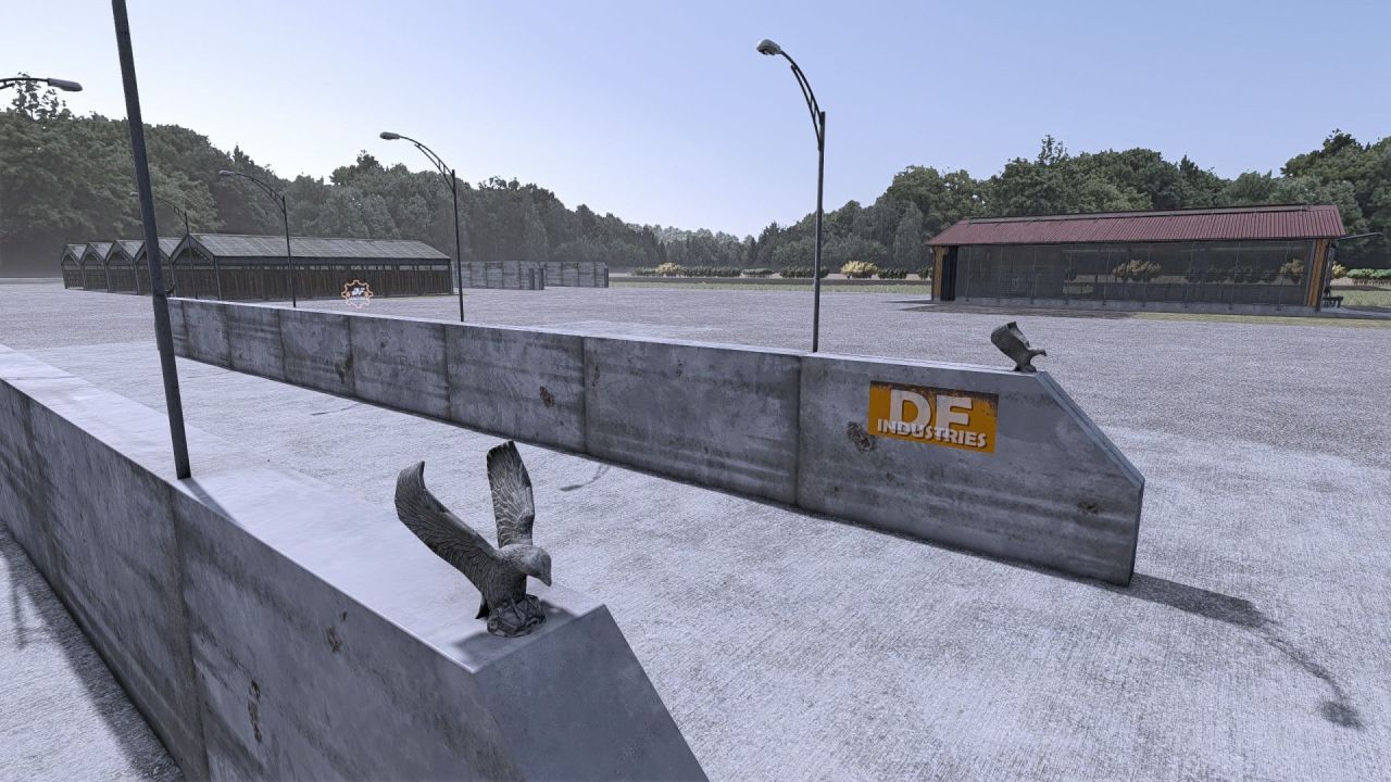 Силосна яма DF Industries M37 Large Silage Bunker (6m High Wall) для Farming Simulator 25