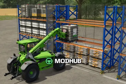 Стелаж для піддонів Pallet Racking With Safety Grilles V1.0 для FS25