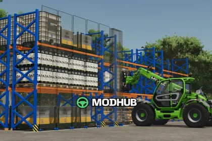 Стелаж для піддонів Pallet Racking With Safety Grilles V1.0 для FS25 — 2