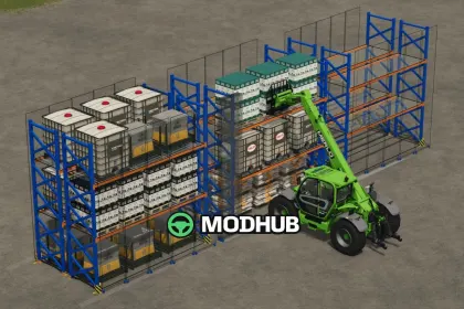 Стелаж для піддонів Pallet Racking With Safety Grilles V1.0 для FS25 — 3