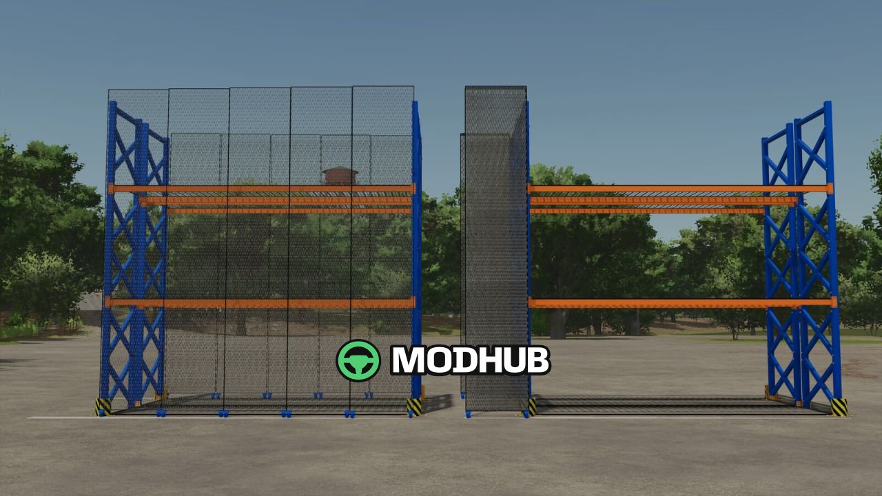 Стелаж для піддонів Pallet Racking With Safety Grilles V1.0 для FS25
