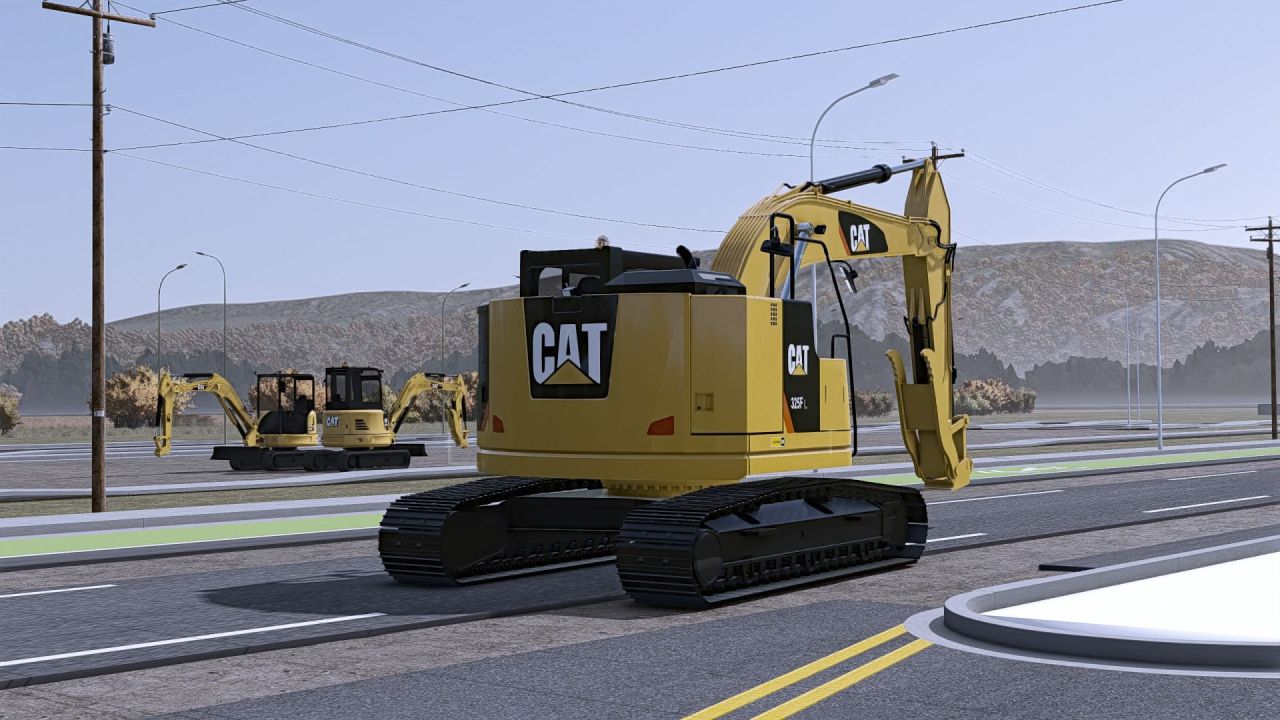 Екскаватор Caterpillar 325F Bagger для Farming Simulator 25