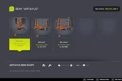 Дискова борона BDM Artayus для Farming Simulator 25 — 5