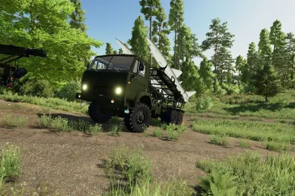 Мобільна ракетна установка TEL на вантажівці КамАЗ для Farming Simulator 22
