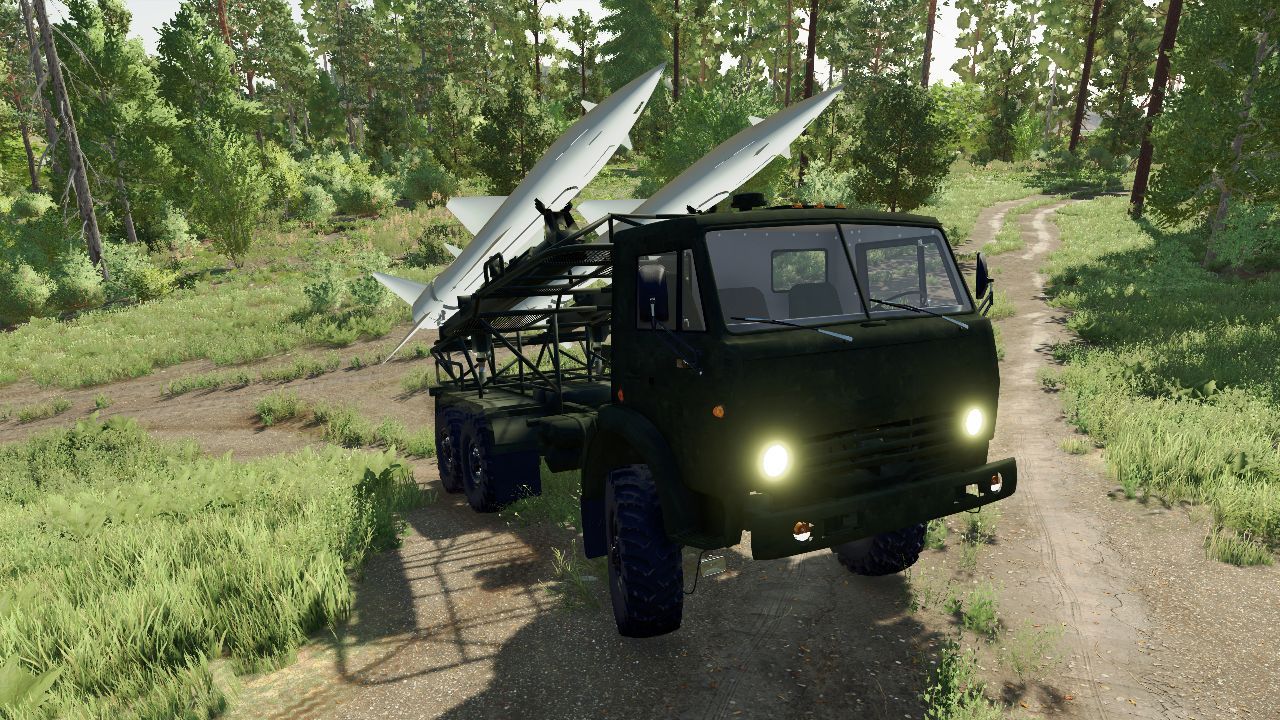 Мобільна ракетна установка TEL на вантажівці КамАЗ для Farming Simulator 22