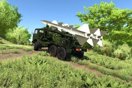 Мобільна ракетна установка TEL на вантажівці КамАЗ для Farming Simulator 22 — 3