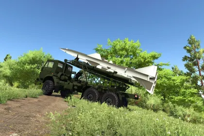 Мобільна ракетна установка TEL на вантажівці КамАЗ для Farming Simulator 22 — 4