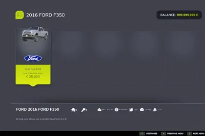 Форд F-350 2016 для Farming Simulator 25 — 3