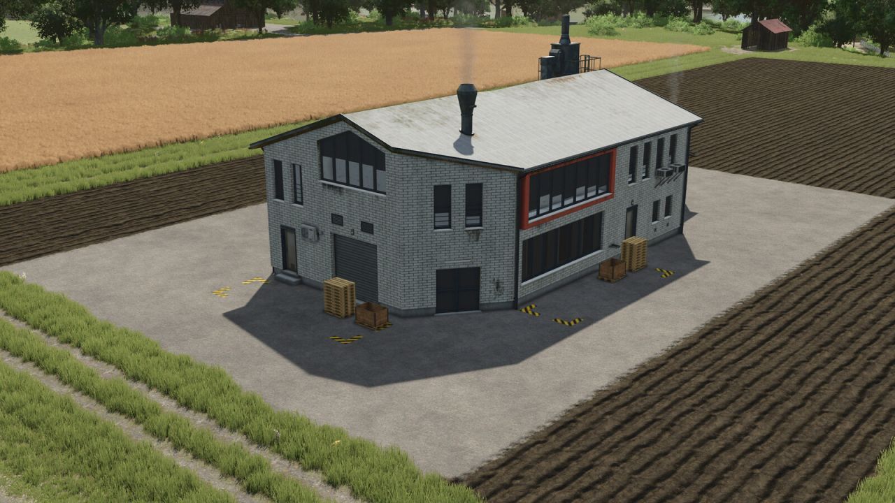 Ефективна Фабрика Empty Pallet And Box Production — Порожні Піддони та Ящики для FS25