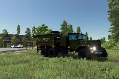 Вантажівка KrAZ-255 / KrAZ Crane-Truck для Farming Simulator 22