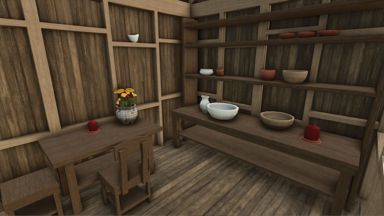 Економна Будівля Constructible Hut — Хатина з Колод або Дощок для Старту у FS25