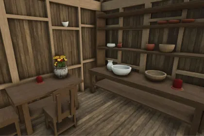 Економна Будівля Constructible Hut — Хатина з Колод або Дощок для Старту у FS25 — 6