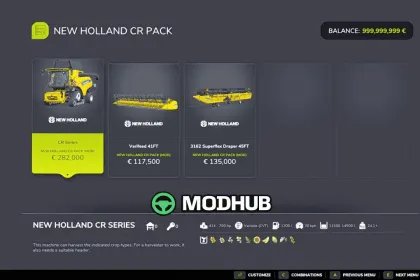 Комбайни New Holland CR-Series Pack V1.0 для FS25 — 2
