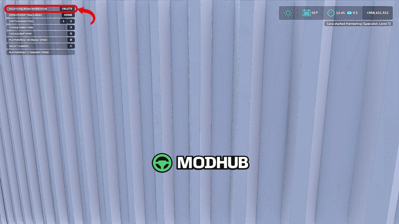 Інструмент Delete nearby objects V1.0 для FS25