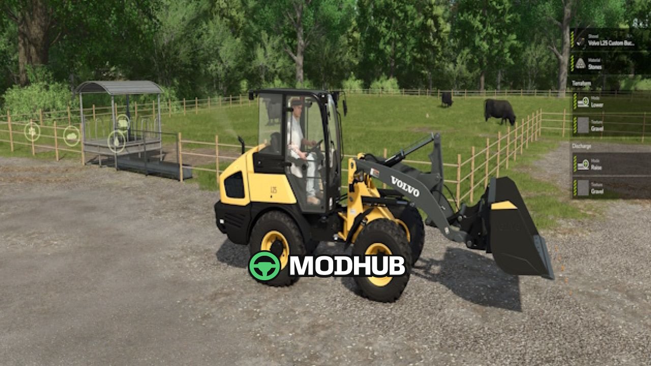 Компактний навантажувач Volvo L25 для FS25
