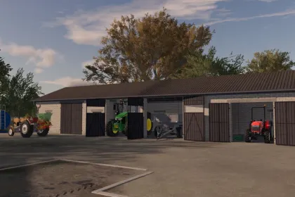 Effektive Medium Garage — Bequeme Mittelgarage für Technik in Farming Simulator 25