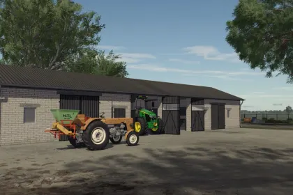 Effektive Medium Garage — Bequeme Mittelgarage für Technik in Farming Simulator 25 — 2