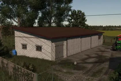 Практичний Concrete Block Garage — Надійний Гараж для Тракторів у FS25 — 2