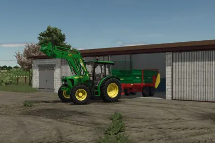 Практичний Concrete Block Garage — Надійний Гараж для Тракторів у FS25 — 3