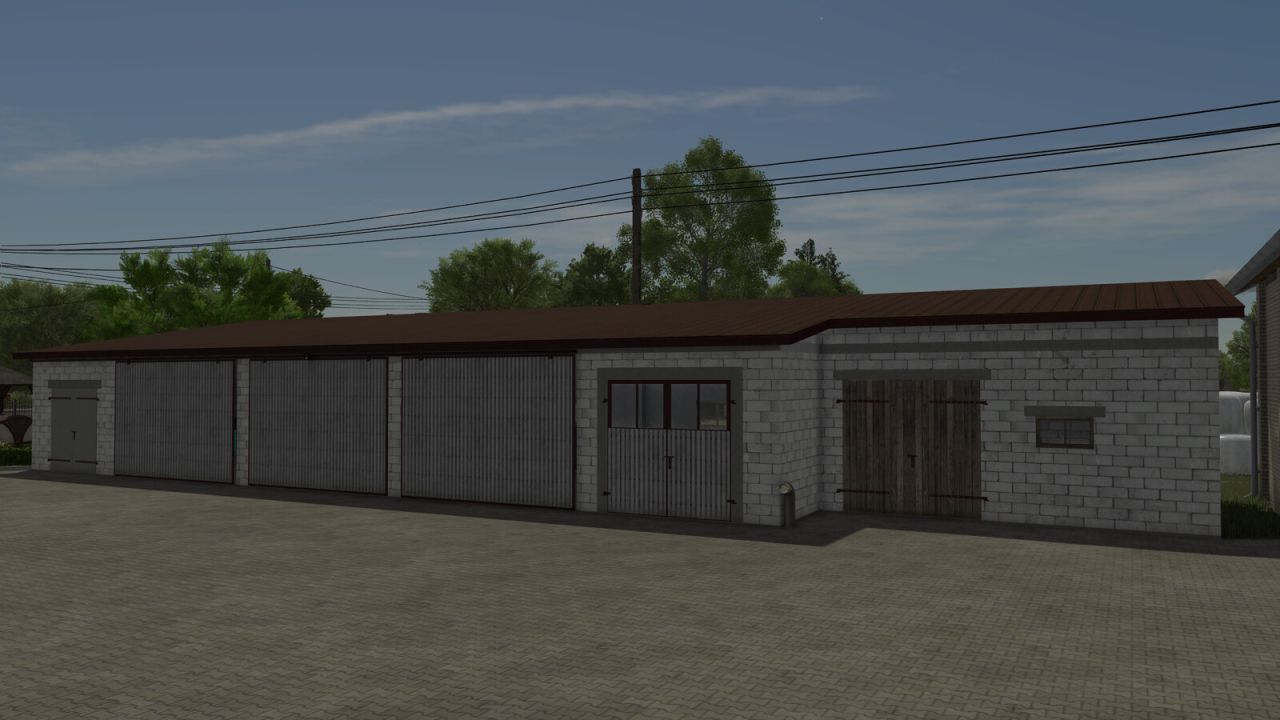 Praktyczny Concrete Block Garage — Niezawodny Garaż dla Traktorów w FS25 - Zrzuty ekranu