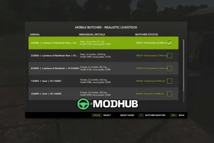 Мобільний бійник Mobile Butcher Realistic Livestock v1.0 для FS25