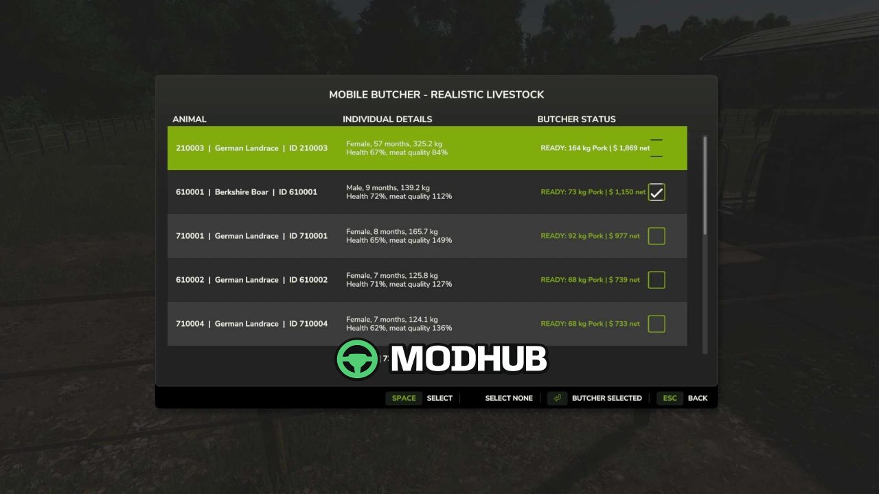 Мобільний бійник Mobile Butcher Realistic Livestock v1.0 для FS25
