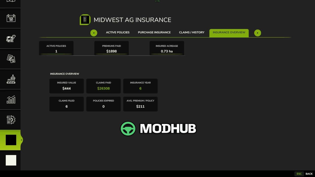 Система страхування врожаю Crop Insurance для FS25