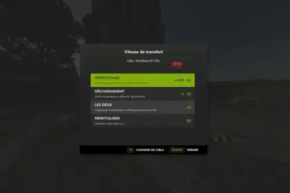 Меню швидкості передачі для Farming Simulator 25 — 2