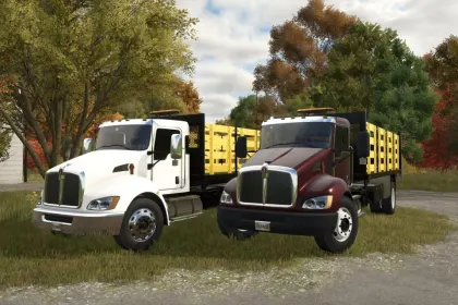 Причіп/вантажівка Kenworth T370 Stakebody для Farming Simulator 25