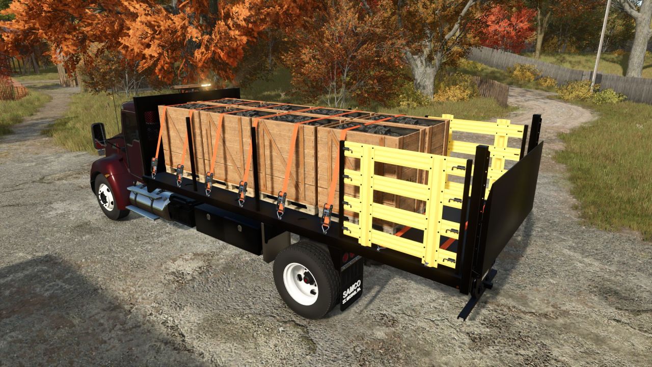 Причіп/вантажівка Kenworth T370 Stakebody для Farming Simulator 25