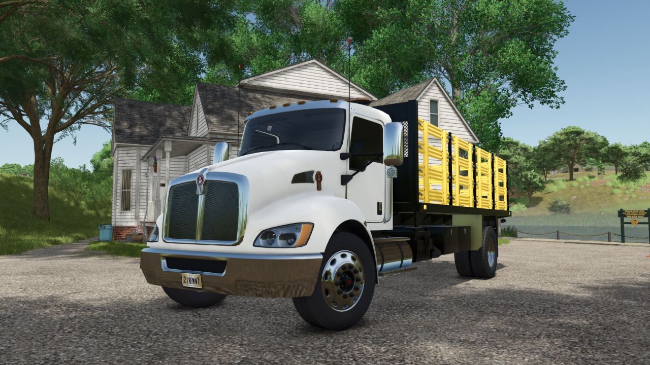 Причіп/вантажівка Kenworth T370 Stakebody для Farming Simulator 25