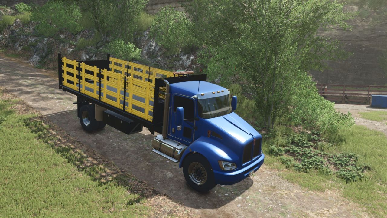 Причіп/вантажівка Kenworth T370 Stakebody для Farming Simulator 25