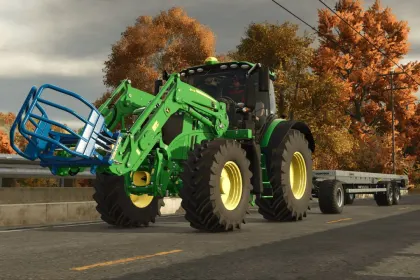 Mocny Traktor John Deere 6R Series — Uniwersalny Pomocnik do Wszelkich Prac w FS25 — 2