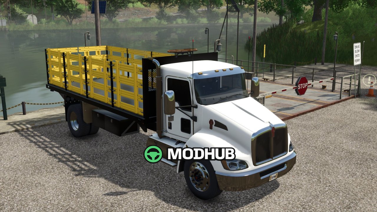 Причіпний/вантажний Кенворт Kenworth T370 Stakebody V1.0 для FS25