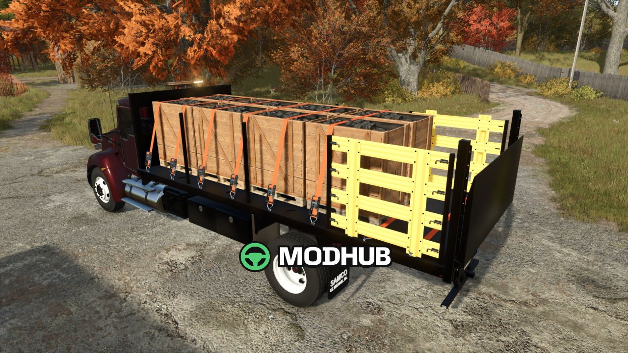 Причіпний/вантажний Кенворт Kenworth T370 Stakebody V1.0 для FS25