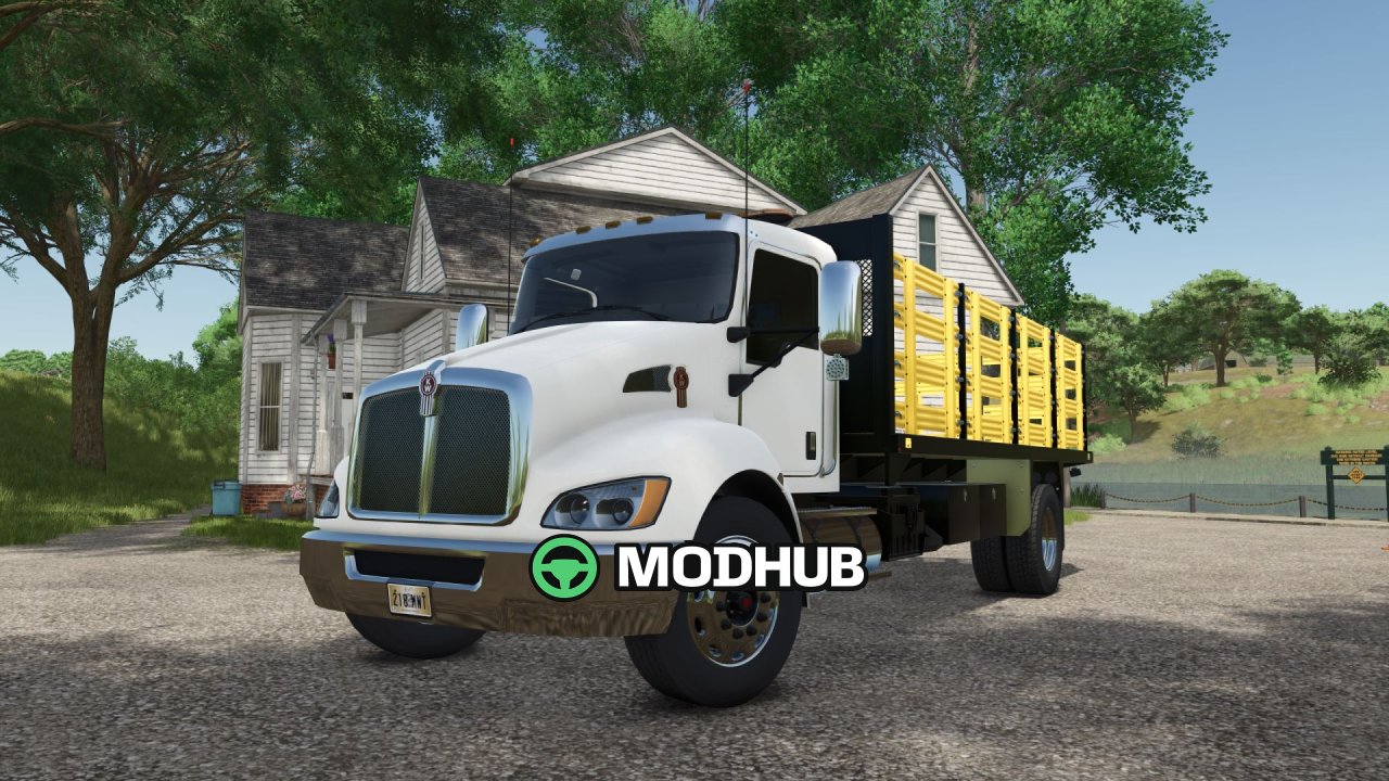 Причіпний/вантажний Кенворт Kenworth T370 Stakebody V1.0 для FS25