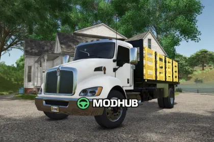 Причіпний/вантажний Кенворт Kenworth T370 Stakebody V1.0 для FS25 — 5
