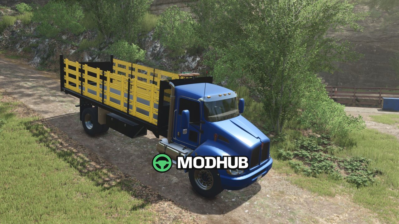 Причіпний/вантажний Кенворт Kenworth T370 Stakebody V1.0 для FS25