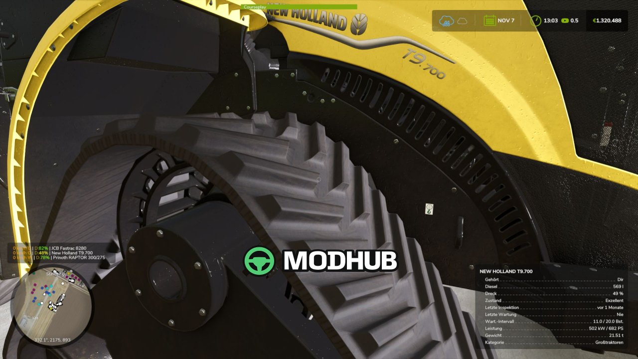 Мод з реалістичним зношуванням шин Real Physics Tire Wear V1.2.2.6 для FS25