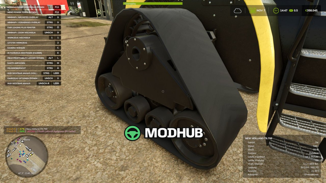 Мод з реалістичним зношуванням шин Real Physics Tire Wear V1.2.2.6 для FS25