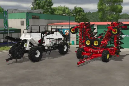 Ефективна Сівалка Bourgault 3320-76 Paralink Hoe Drill + Бункер 7950 Air Cart для Швидкого Посіву